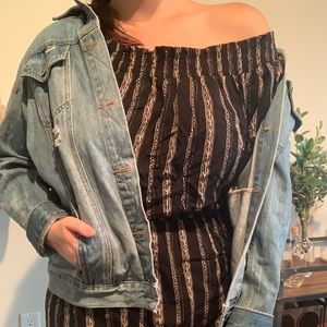 Brown and Black Patterned Xhilaration Romper
